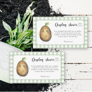 Cartoon potato - display shower card