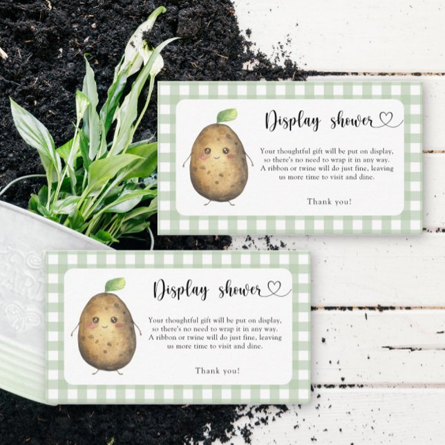 Cartoon potato - display shower card (Creator Uploaded)