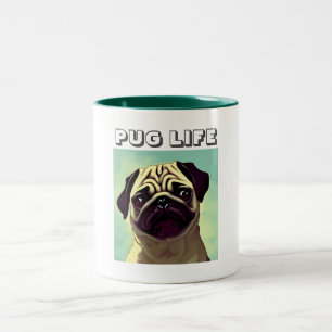 Cartoon Precious and Curtest Ever Fun Pug Mug Shot