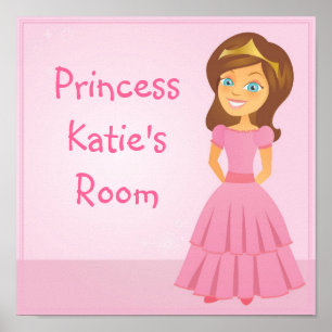 Cartoon Princess Customisable Children's Wall Art