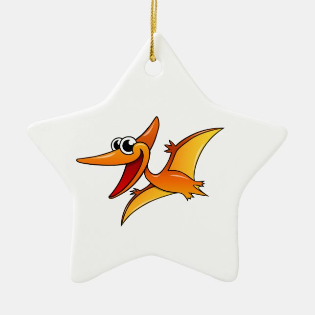 Cartoon Pterodactyl Ceramic Tree Decoration (Front)