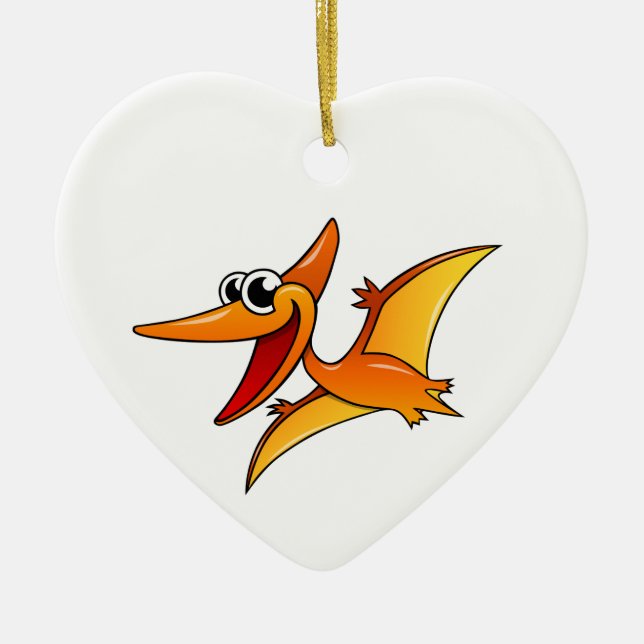 Cartoon Pterodactyl Ceramic Tree Decoration (Front)