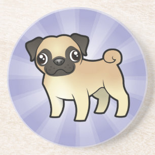 Cartoon Pug Coaster