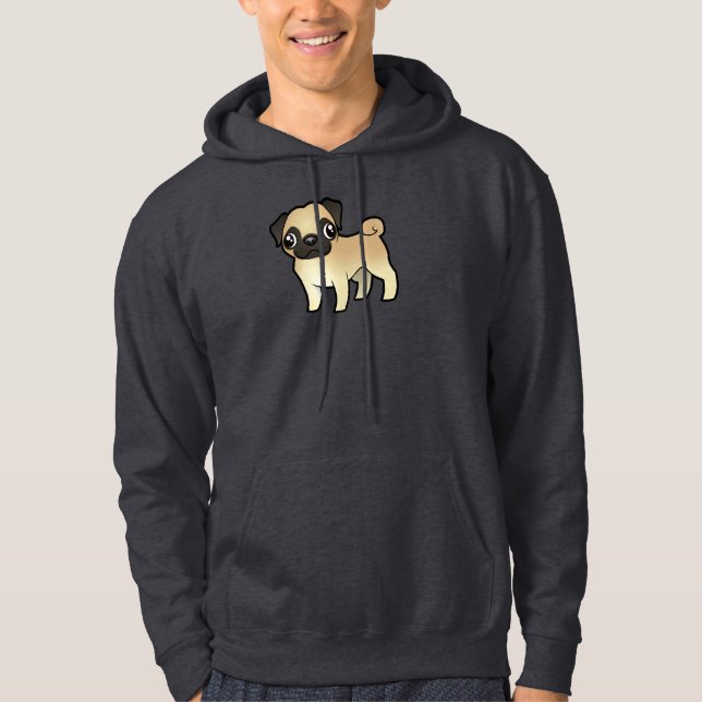 Cartoon Pug Hoodie (Front)
