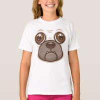 Cartoon Pug Mug Puppy Dog Face