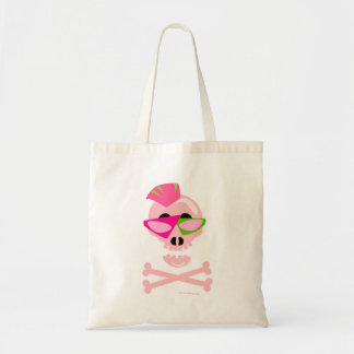 Cartoon Punky New Wave Skull Halloween Tote Bag