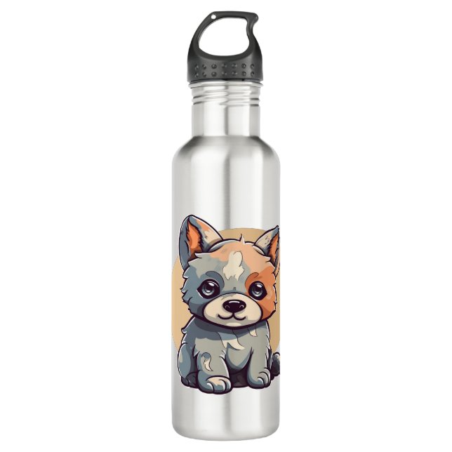CARTOON PUPPY 710 ML WATER BOTTLE (Front)