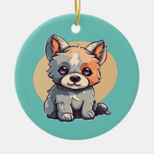 CARTOON PUPPY CERAMIC TREE DECORATION