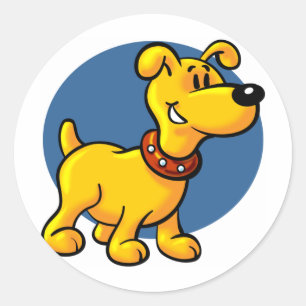 Cartoon Puppy Dog Classic Round Sticker