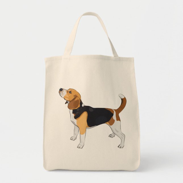 Cartoon Puppy Dog Lover Cute Beagle Large Tote  Bag (Front)