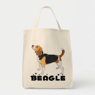 Cartoon Puppy Dog Lover Cute Beagle Large Tote Bag