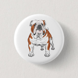 Cartoon Puppy Dog Lover Gifts Cute English Bulldog 3 Cm Round Badge