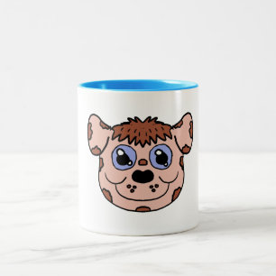 Cartoon Puppy head Two-Tone Coffee Mug