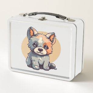 CARTOON PUPPY METAL LUNCH BOX