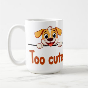 Cartoon Puppy with Appealing Text Coffee Mug