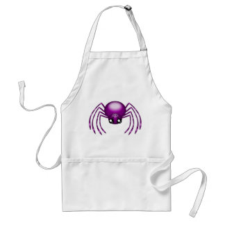 Cartoon Purple Spider Craft Apron