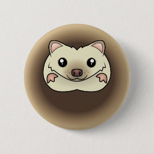 Cartoon Pygmy Hedgehog 6 Cm Round Badge
