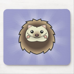 Cartoon Pygmy Hedgehog Mouse Mat