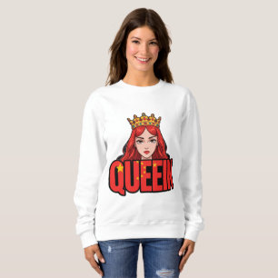 Cartoon Queen With Crown Sweatshirt
