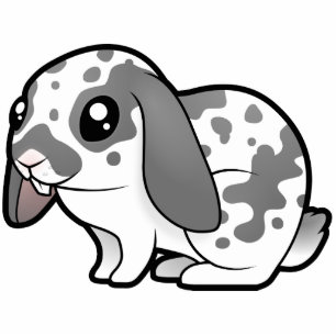 Cartoon Rabbit (floppy ear smooth hair) Photo Sculpture Magnet