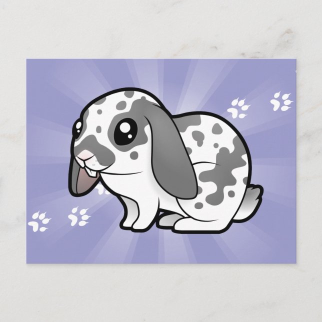 Cartoon Rabbit (floppy ear smooth hair) Postcard (Front)
