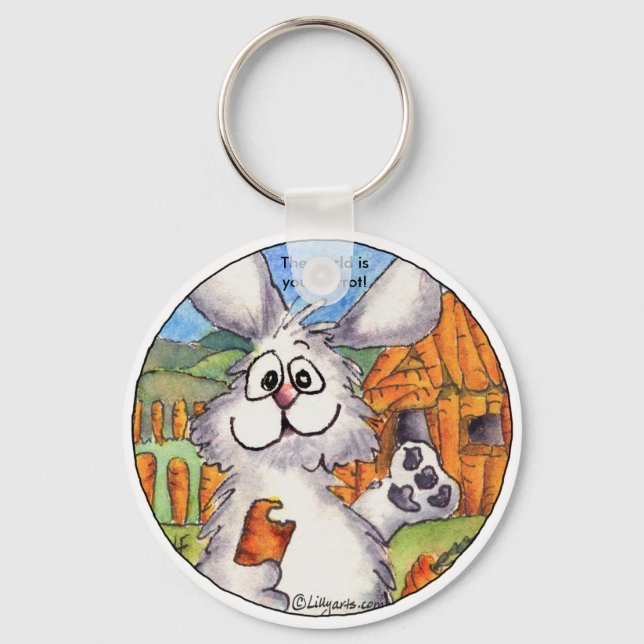 Cartoon Rabbit Fun Cute Keychains (Front)