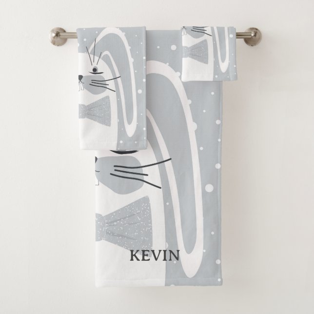 Cartoon rabbit, symbol 2023. bath towel set (Insitu)
