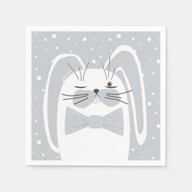 Cartoon rabbit, symbol 2023. napkin (Front)