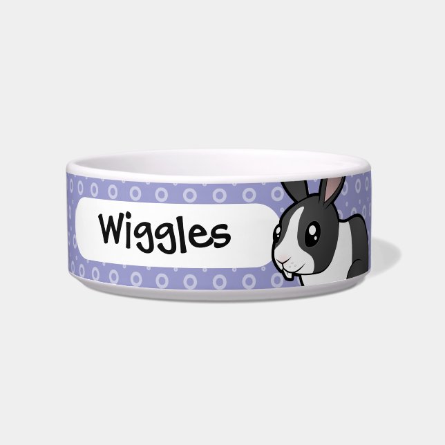 Cartoon Rabbit (uppy ear smooth hair) Bowl (Front)