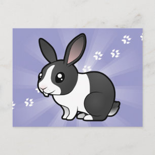 Cartoon Rabbit (uppy ear smooth hair) Postcard