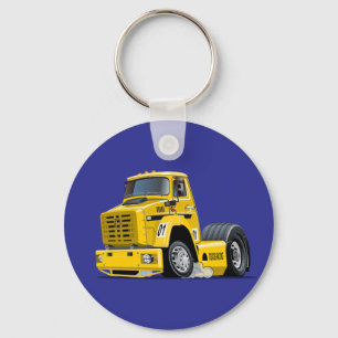 Cartoon Racing truck Key Ring