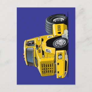 Cartoon Racing truck Postcard