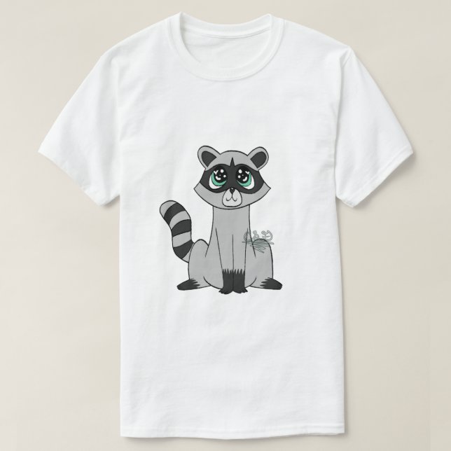 Cartoon Racoon T-Shirt (Design Front)