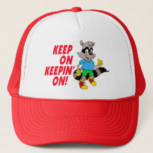 Cartoon Racoon Trucker Hat