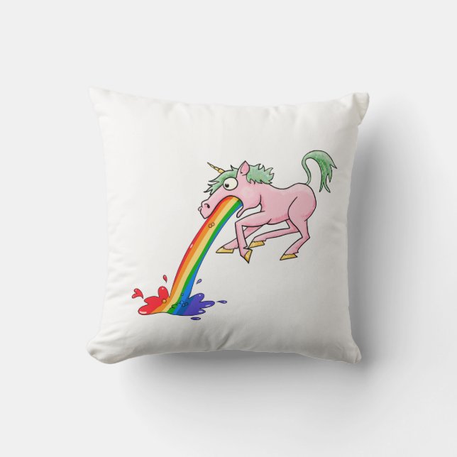 Cartoon Rainbow Unicorn Cushion (Front)