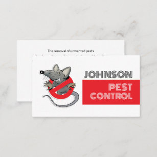 Cartoon Rat Logo - Pest Control Business Card