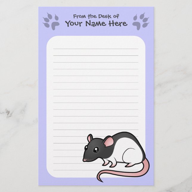Cartoon Rat Stationery (Front)