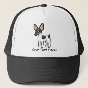 Cartoon Rat Terrier / Toy Fox Terrier Trucker Hat