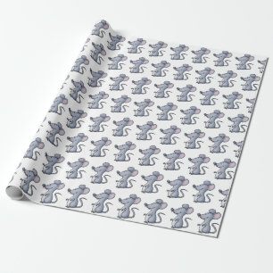 Cartoon Rat Wrapping Paper