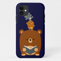 Cartoon Reading Bear & Cubs iPhone 5 Case-Mate