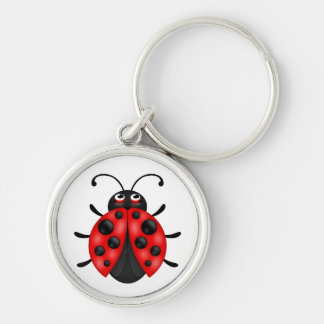 Cartoon Red Black Ladybug Keychains