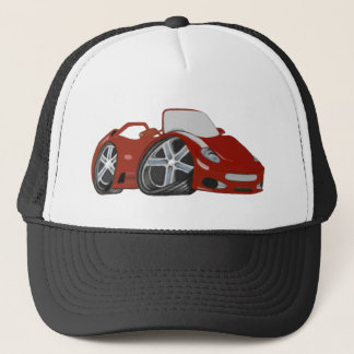 Cartoon Red Car Art Trucker Hat