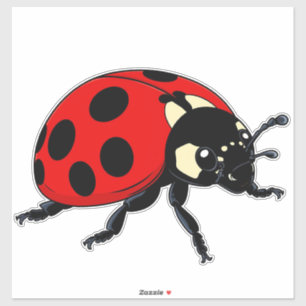 Cartoon Red Ladybug Cute Insect Character