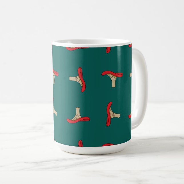 Cartoon Red Mushroom Coffee Mug (Front Right)