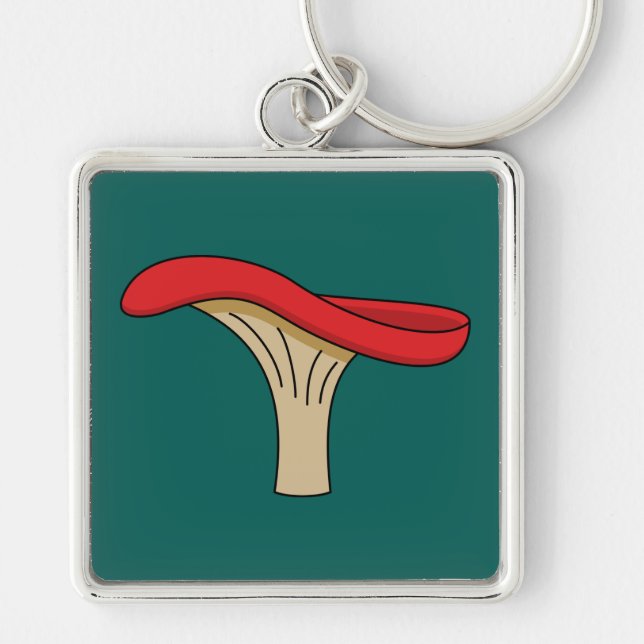 Cartoon Red Mushroom Key Ring (Front)