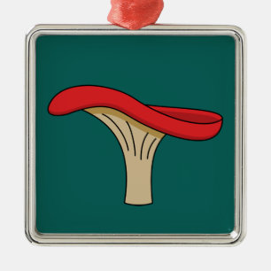 Cartoon Red Mushroom Metal Tree Decoration