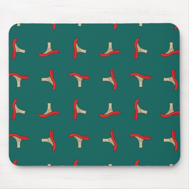 Cartoon Red Mushroom Mouse Mat (Front)