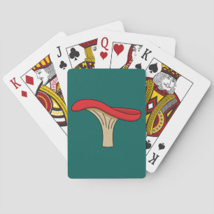 Cartoon Red Mushroom Playing Cards