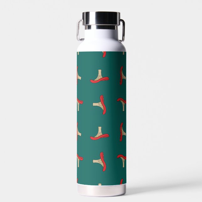 Cartoon Red Mushroom Water Bottle (Front)