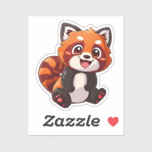 Cartoon red panda